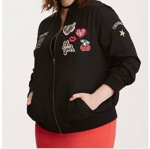 Torrid patch bomber jacket